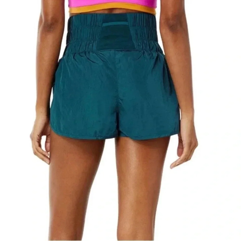 Free People FP Movement The Way Home Short Teal Blue Green Lined Running S - Picture 2 of 7
